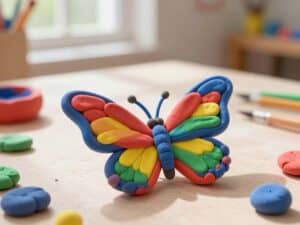 Mehr über den Artikel erfahren Schmetterling aus Knete – Schöne Schmetterling-Flügel formen