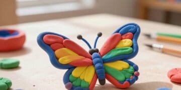 Schmetterling aus Knete