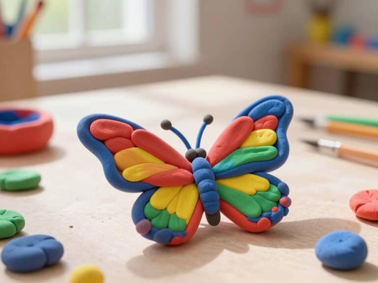 Mehr über den Artikel erfahren Schmetterling aus Knete – Schöne Schmetterling-Flügel formen