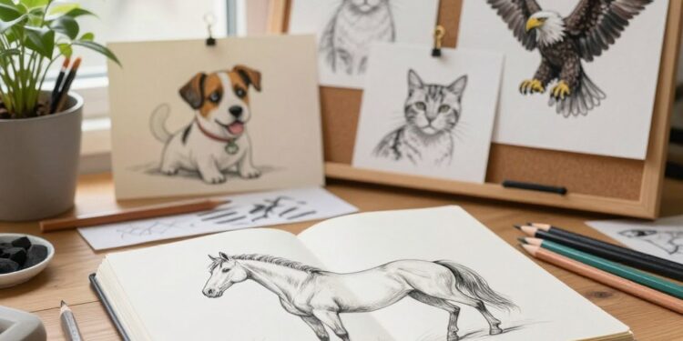 Tiere skizzieren