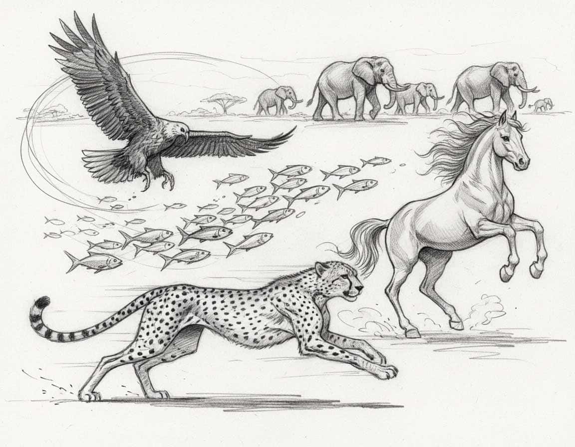 Tiere in Bewegung zeichnen