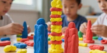 Türme aus Knete bauen