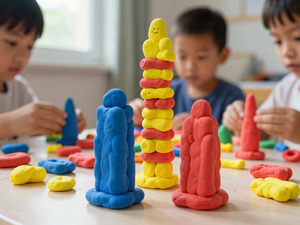 Du betrachtest gerade Türme aus Knete bauen – Hohe Turm-Stockwerke schaffen