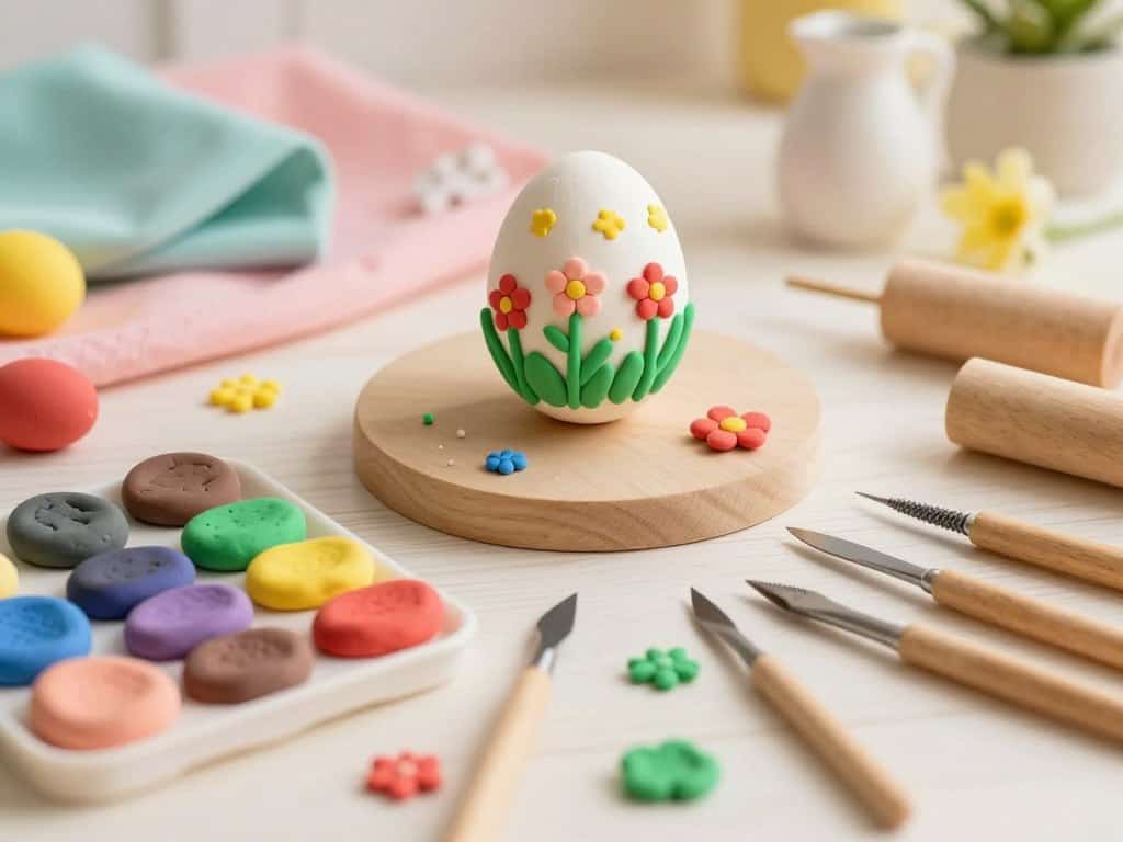 Werkzeuge und Hilfsmittel für Knete Techniken bei Modelliermasse Ostern