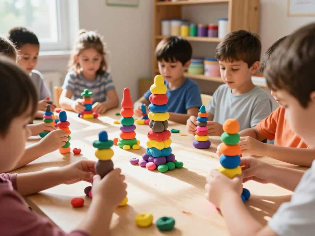 stabile Türme bauen mit der richtigen Knete