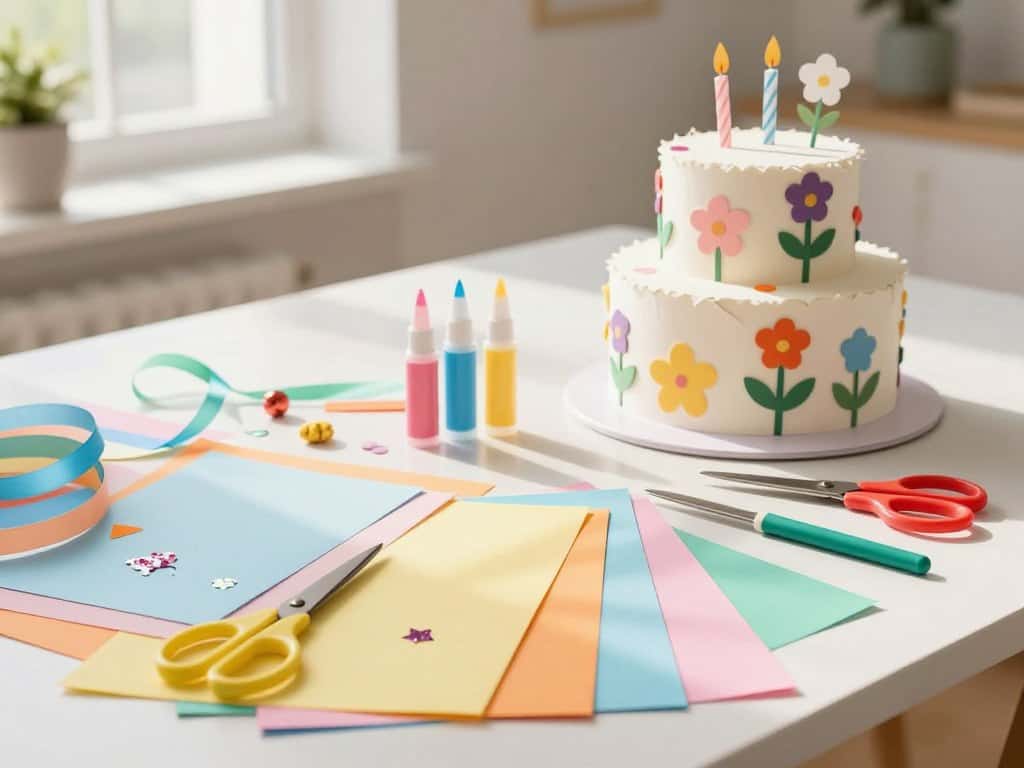 Basteln mit Papier Materialien und Werkzeuge für Papiertorte