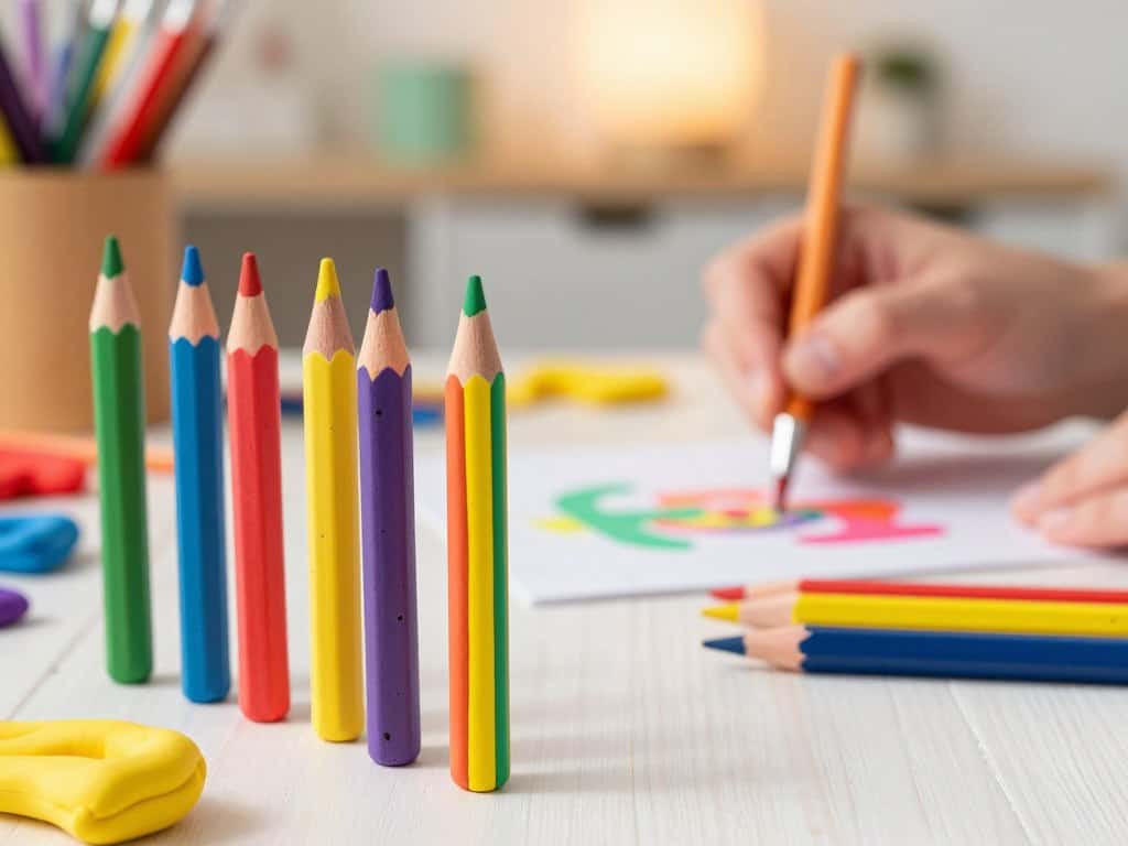 Bunte Stift-Streifen für verschiedene Anlässe mit Knete dekorieren