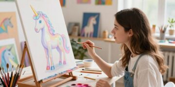 Einhorn malen