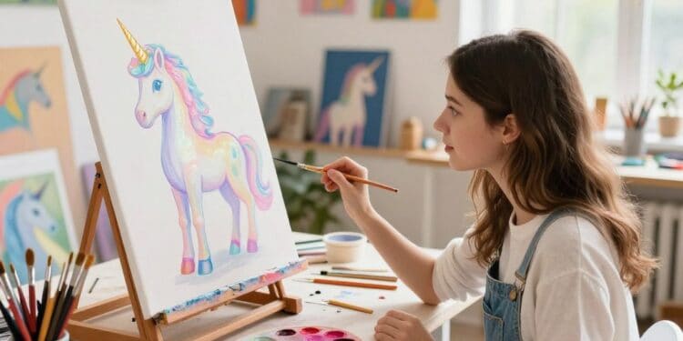 Einhorn malen