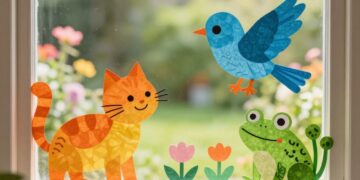 Fnsterbild Tiere basteln
