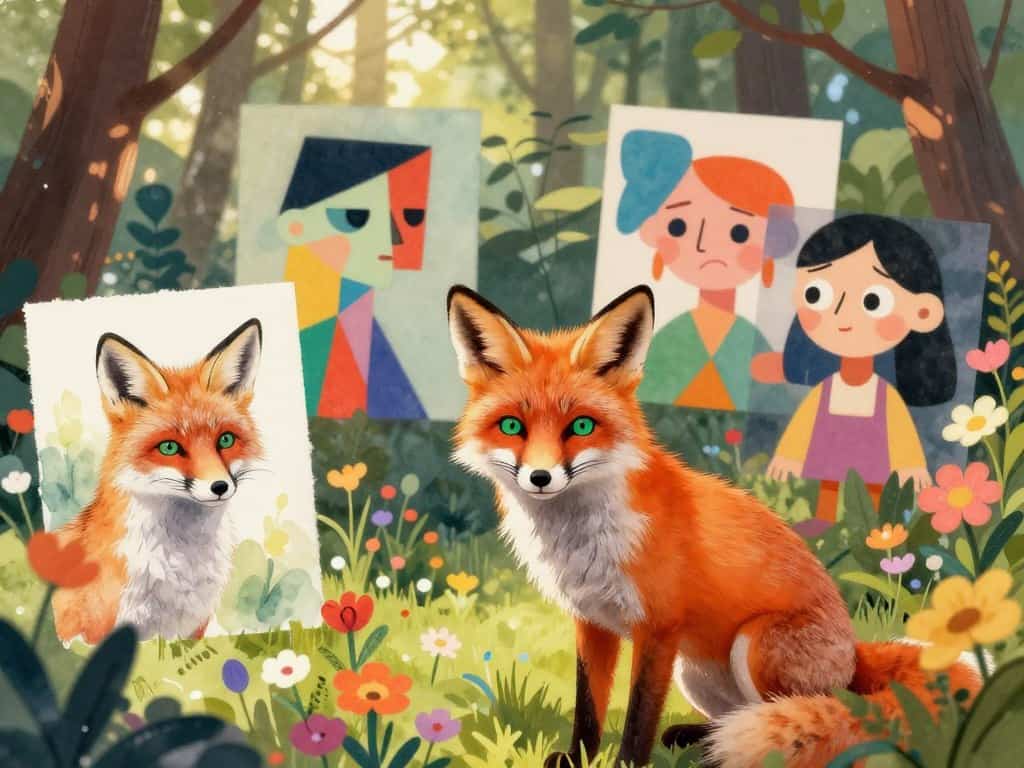 Fuchsbild gestalten mit verschiedenen kreativen Stilen