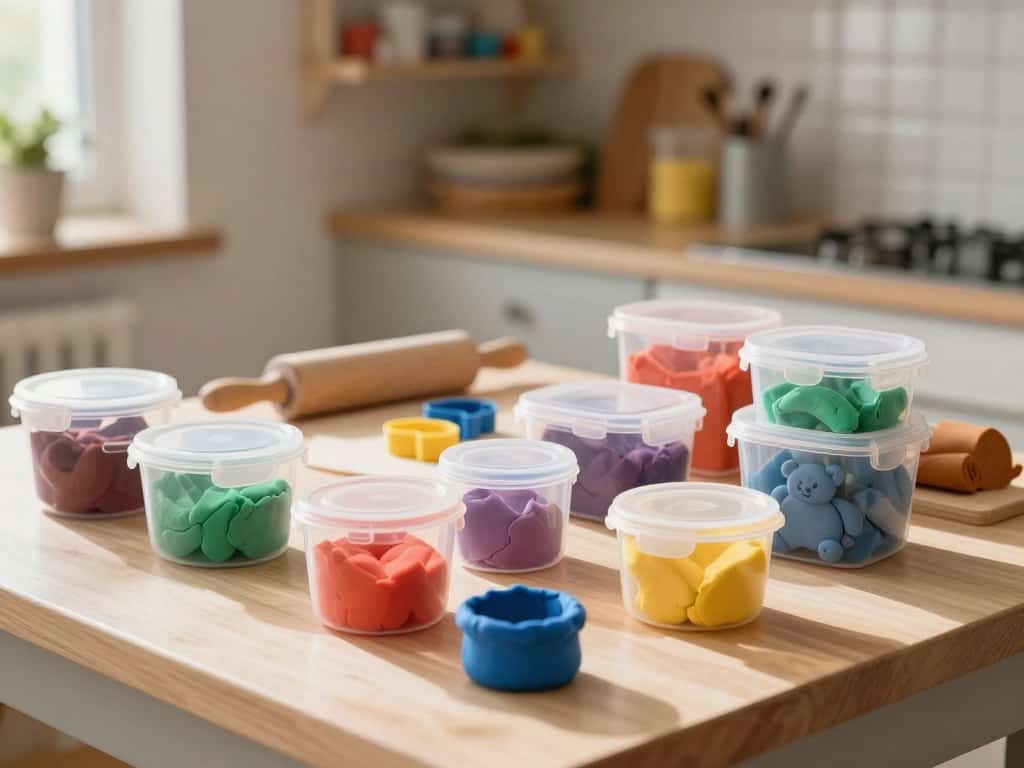 Knete aufbewahren in luftdichten Behältern