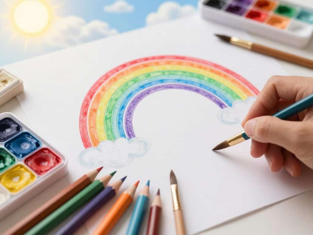 Kreative Maltechniken für Regenbogen zeichnen