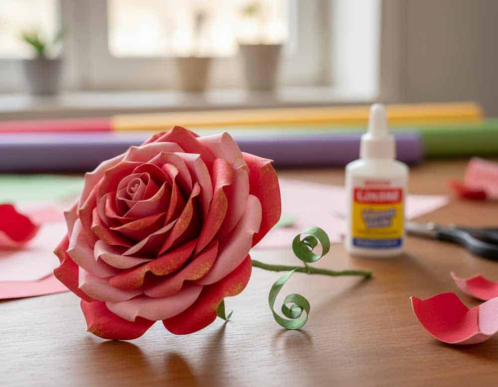 Schöne Rosenblüten selber basteln Schöne Rosenblüten selber basteln