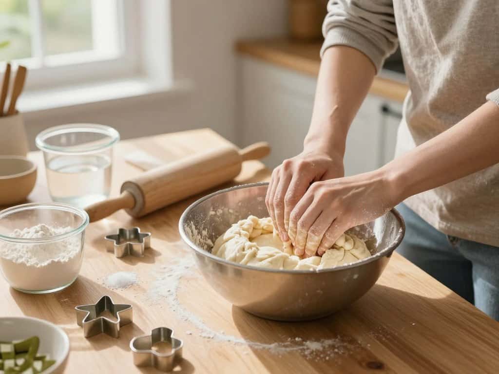 Salzteig kneten und Salzteig Herstellung Schritt für Schritt