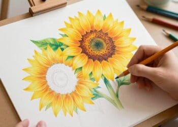 Sonnenblume malen