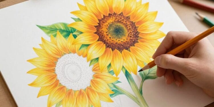 Sonnenblume malen