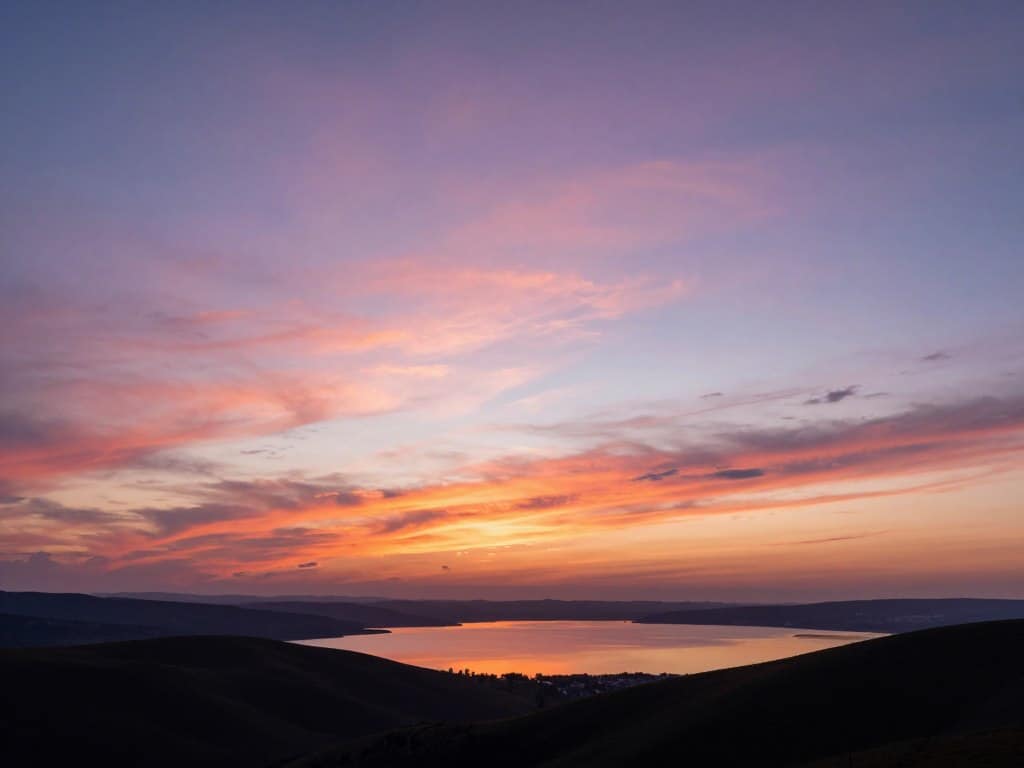 Sonnenuntergang Techniken mit warmen und kalten Farben