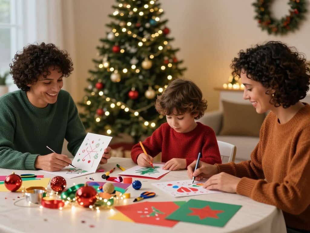 Weihnachtsbasteln Kinder mit Familie