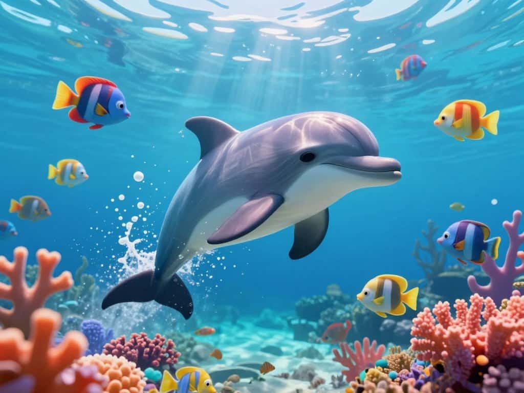 Delfin für Kinder malen kreativ gestalten