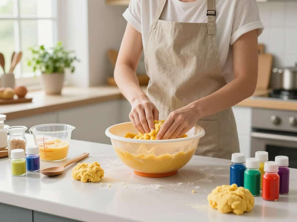 Fluffige Knete selber machen Schritt für Schritt Anleitung