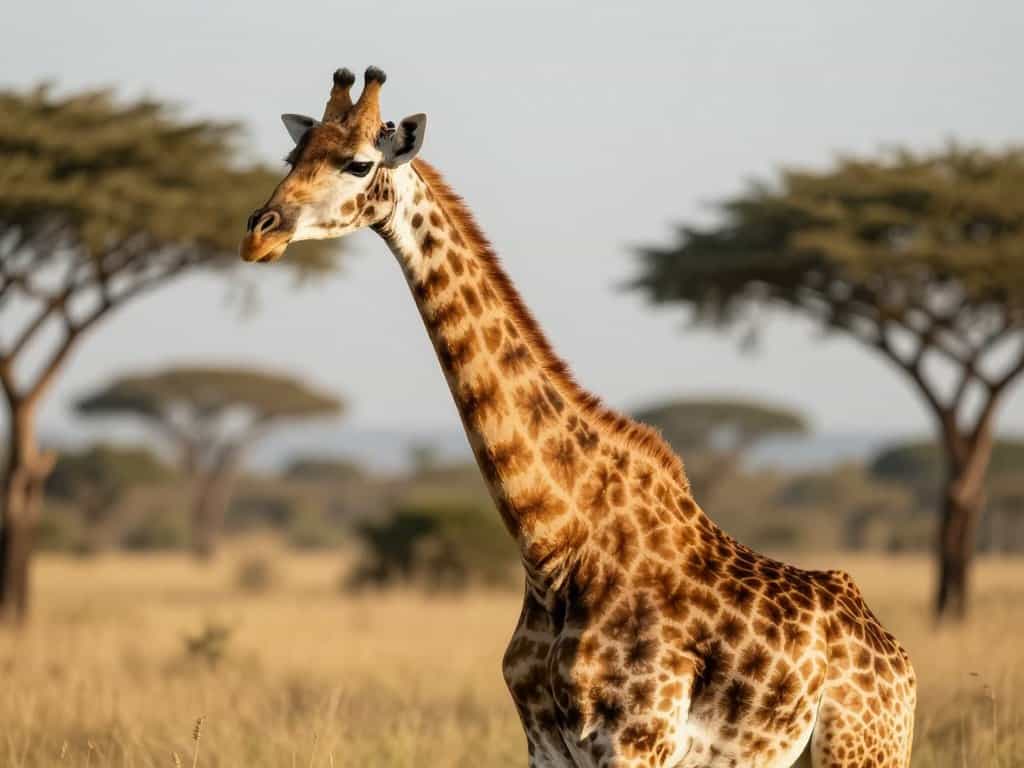 Giraffe Fleckenmuster und Farbgebung beim Malen