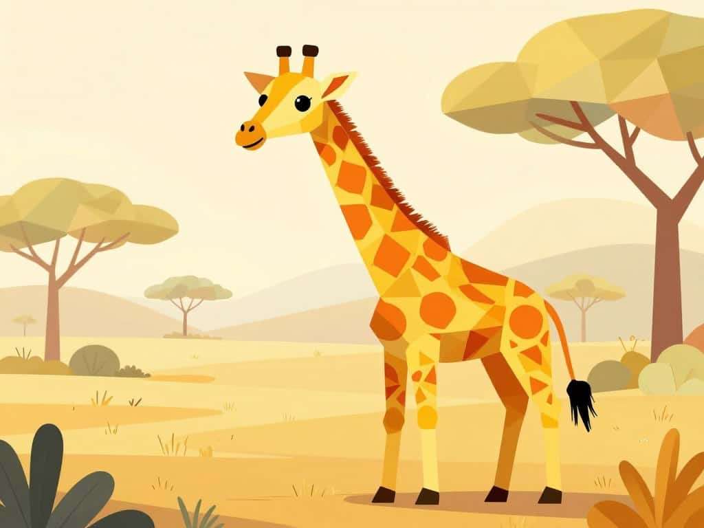 Giraffe skizzieren mit geometrischen Grundformen