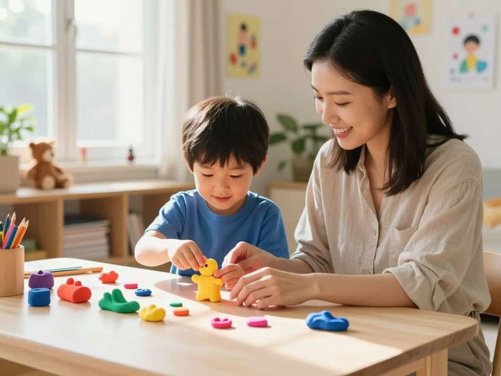 Knete Spielzeit mit elterlicher Begleitung