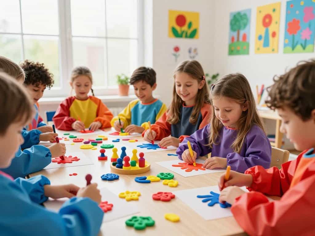 Knete für Kinder Stempelprojekte verschiedene Altersgruppen