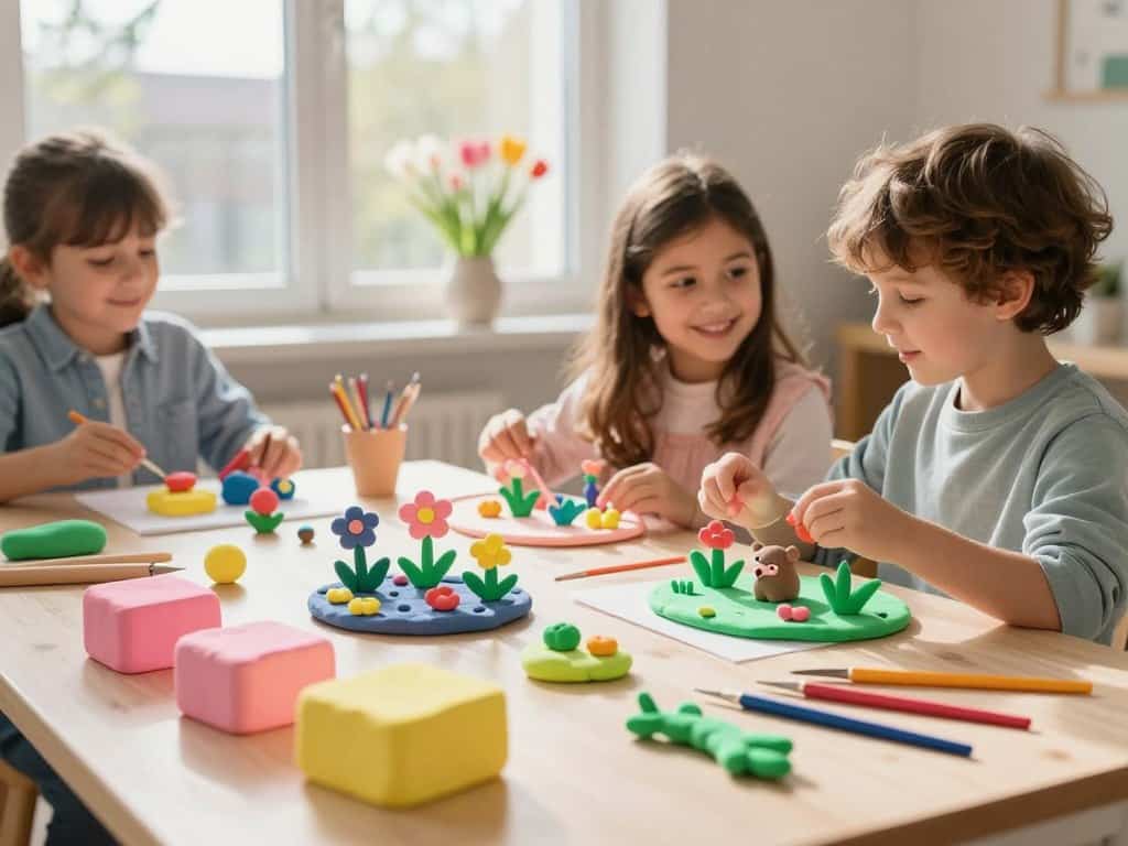 Lufttrocknende Knete für Frühlingsprojekte auswählen