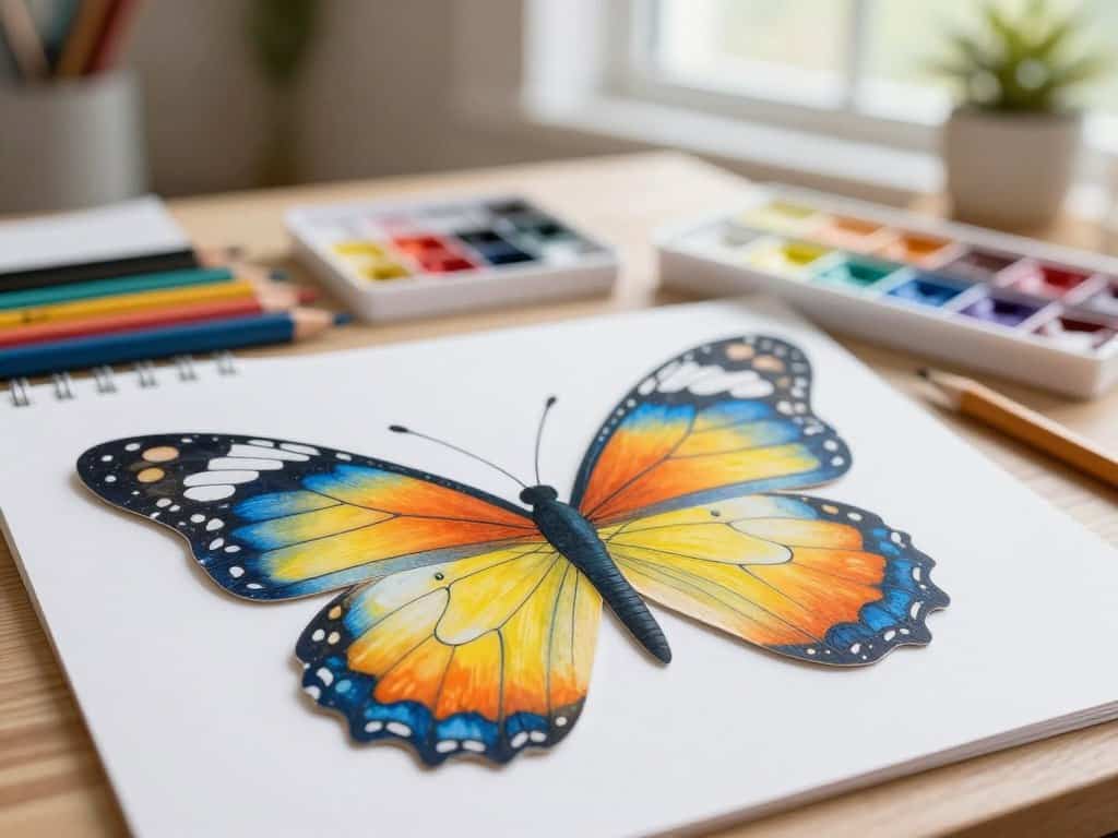 Schmetterling Vorlage für Anfänger