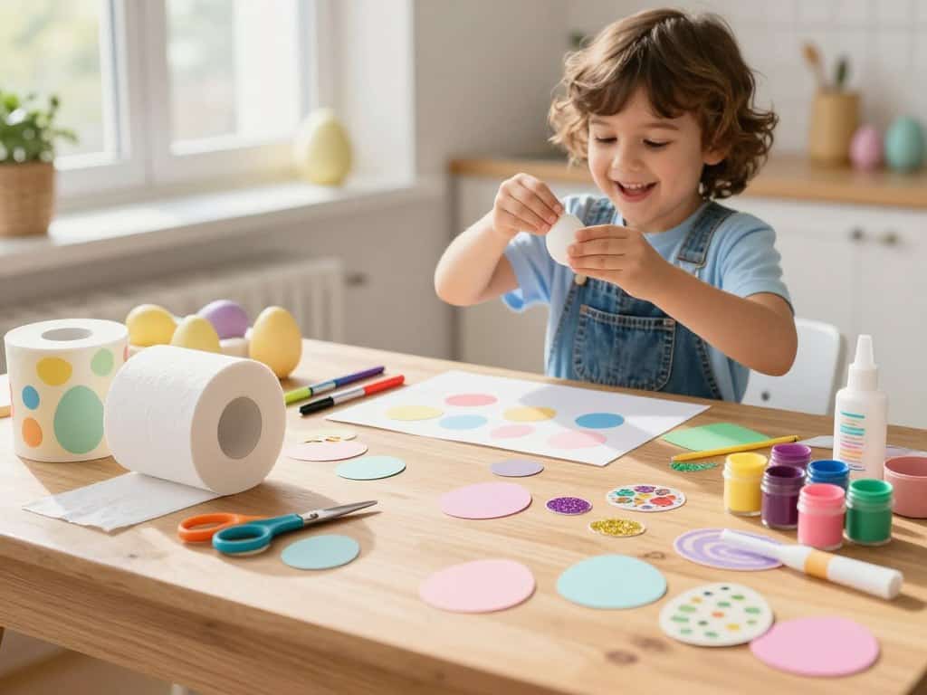 Basteln mit Kindern Materialien für Osterdekoration selber machen