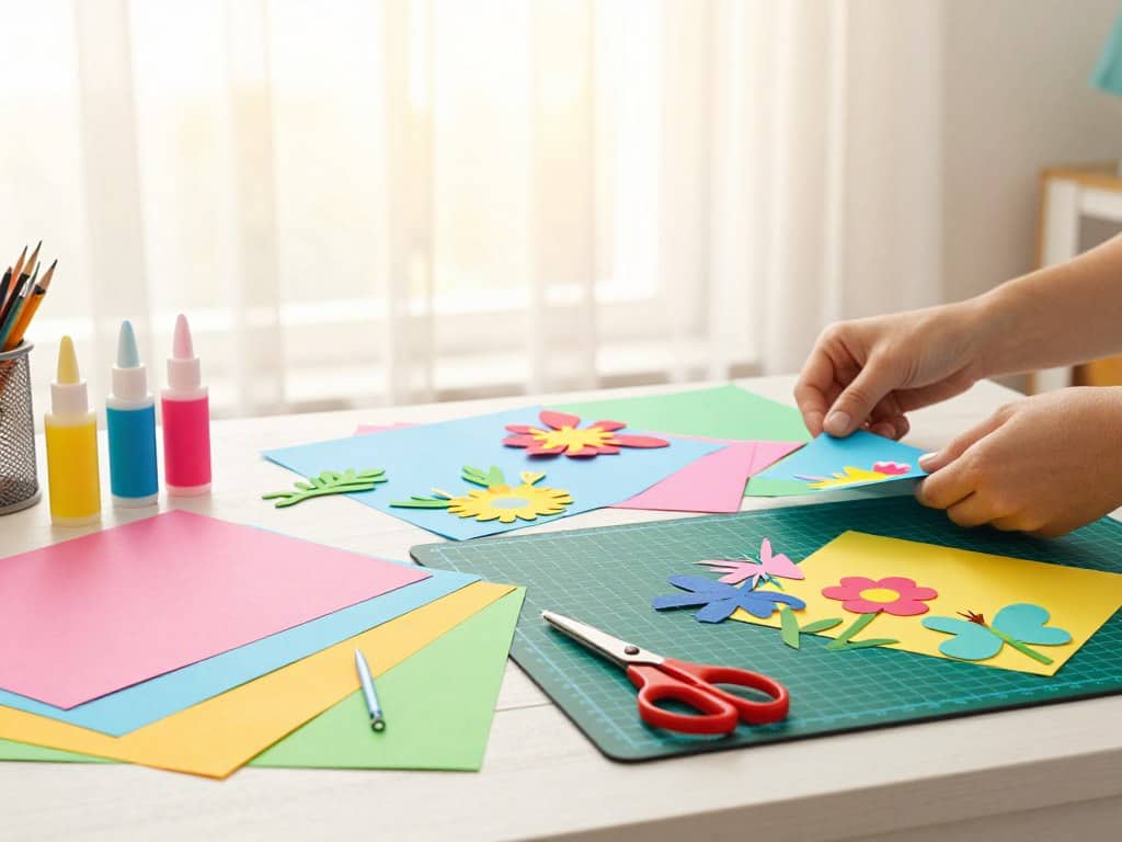Basteltipps Sommer mit Papier und Werkzeugen