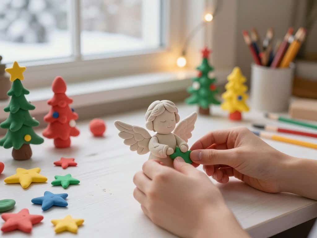 Engel kneten und Weihnachtsfiguren formen Anleitung