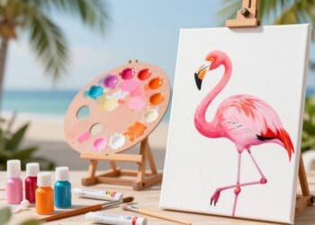 Flamingo malen