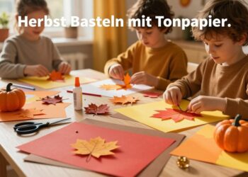 Herbst Basteln Tonpapier
