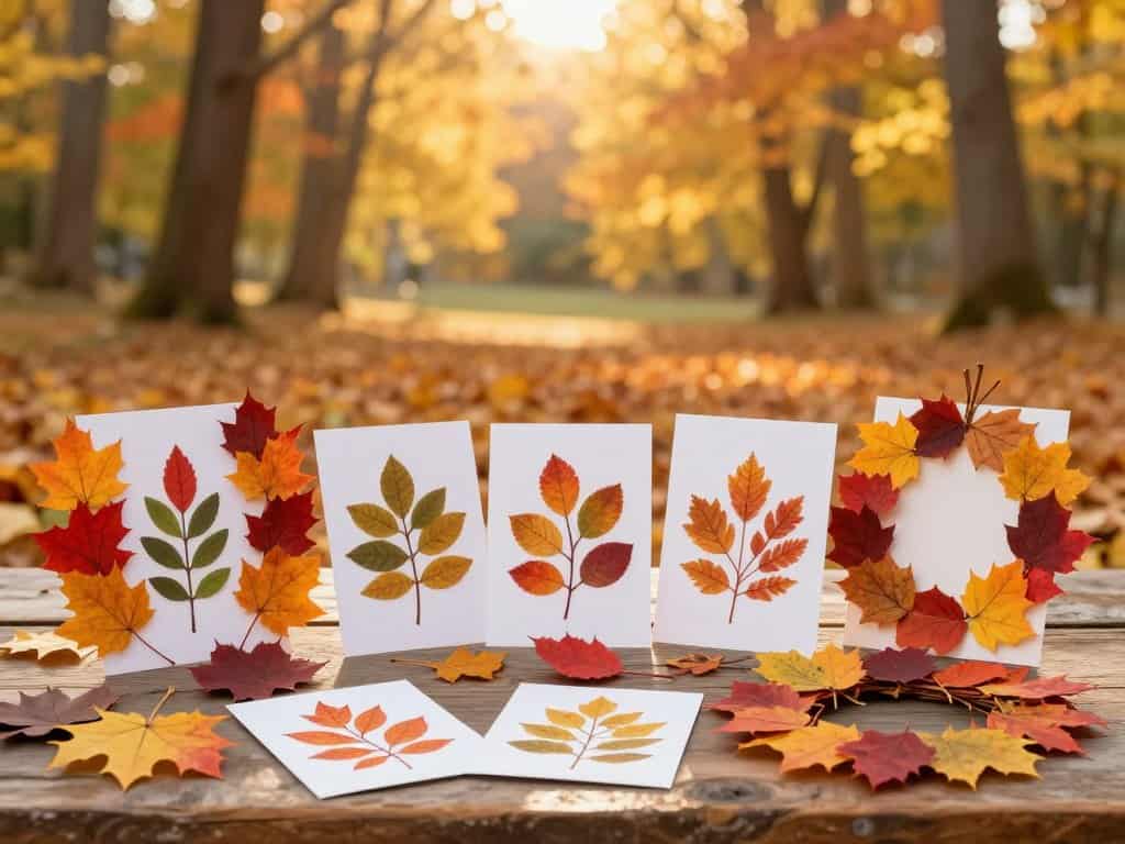 Herbstliche Bastelideen mit bunten Blättern
