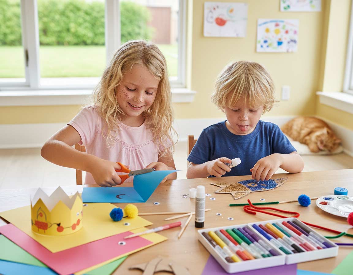 Kinderbasteln fördert viele Fähgkeiten und Sinne Kinderbasteln fördert viele Fähgkeiten und Sinne
