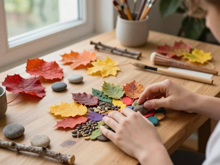 Mehr über den Artikel erfahren Kneten mit Naturmaterialien – Blätter, Zweige und Samen in Knetkunstwerke einarbeiten