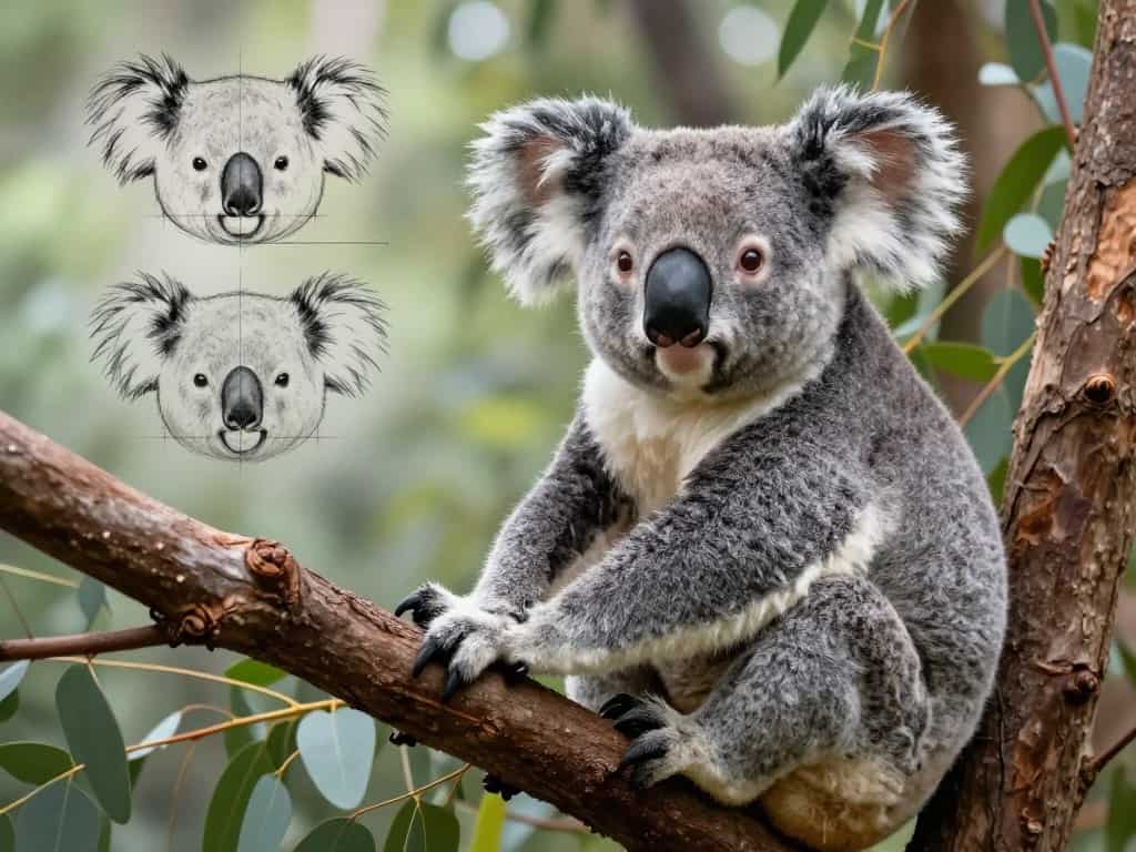 Koala zeichnen - häufige Fehler bei Proportionen vermeiden