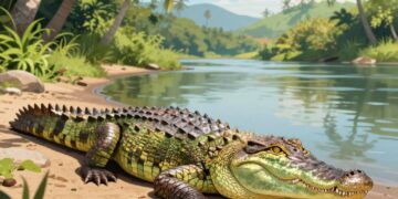 Krokodil malen