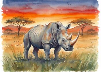 Nashorn malen