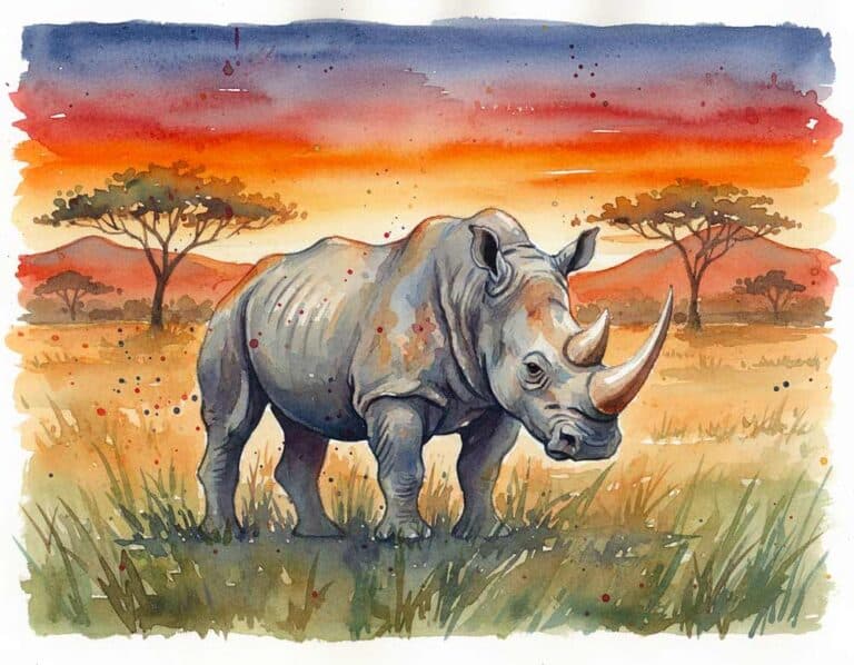 Mehr über den Artikel erfahren Nashorn malen