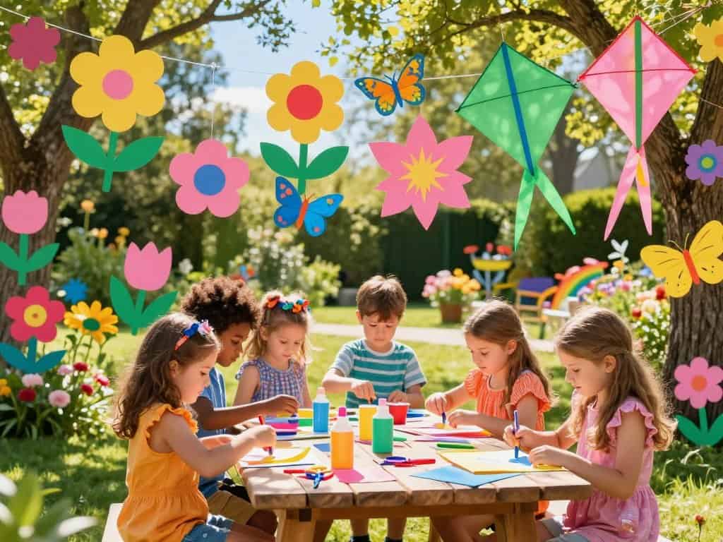 Papier basteln Kinder bunte Sommerprojekte