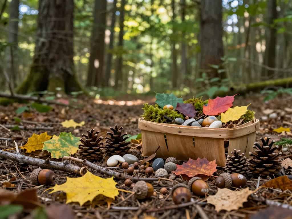 Sammeln im Wald - Bastelmaterial Wald
