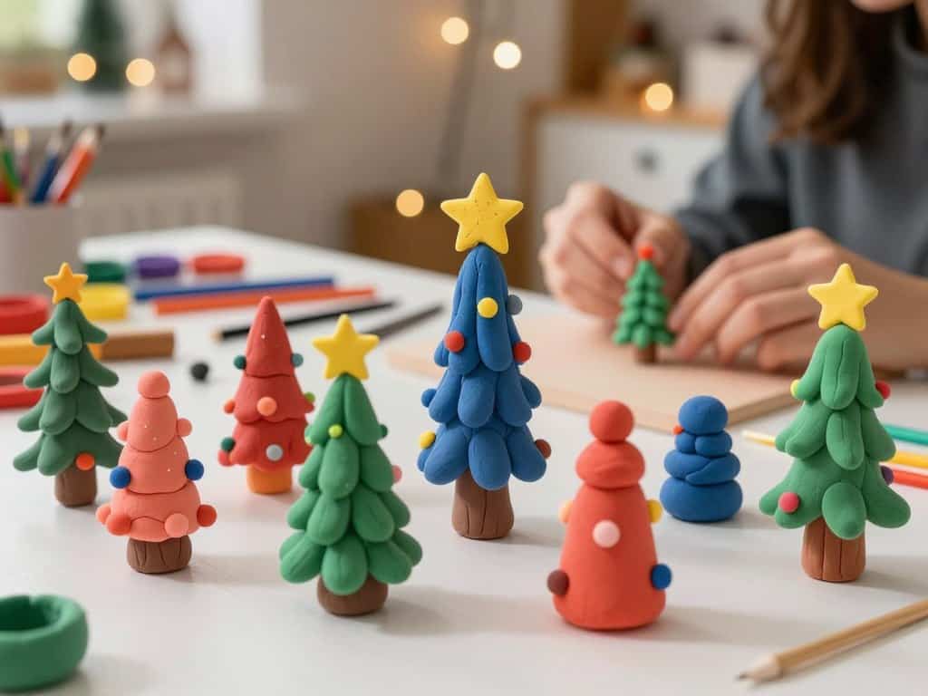 Tannenbaum kneten verschiedene Größen und Stile
