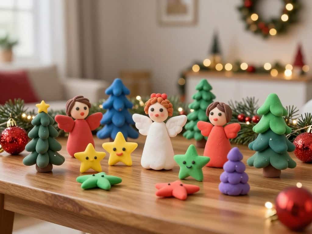 Verschiedene Arten von Knetmasse Weihnachten für festliche Motive