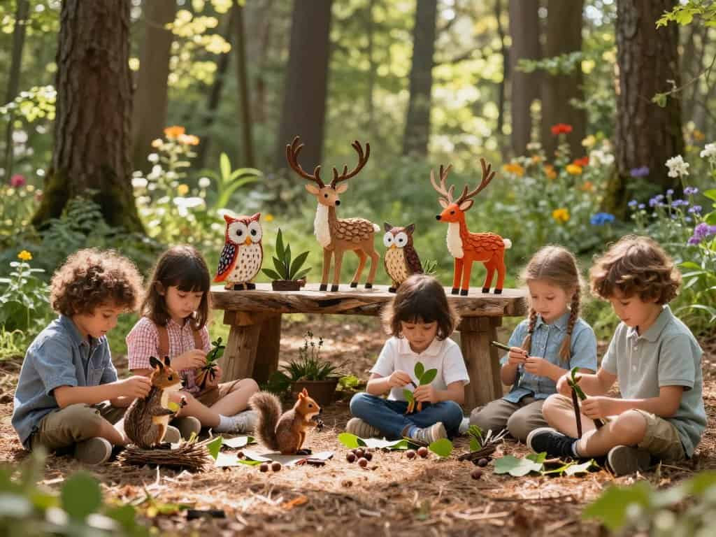 Waldtiere basteln mit Kindern Wald