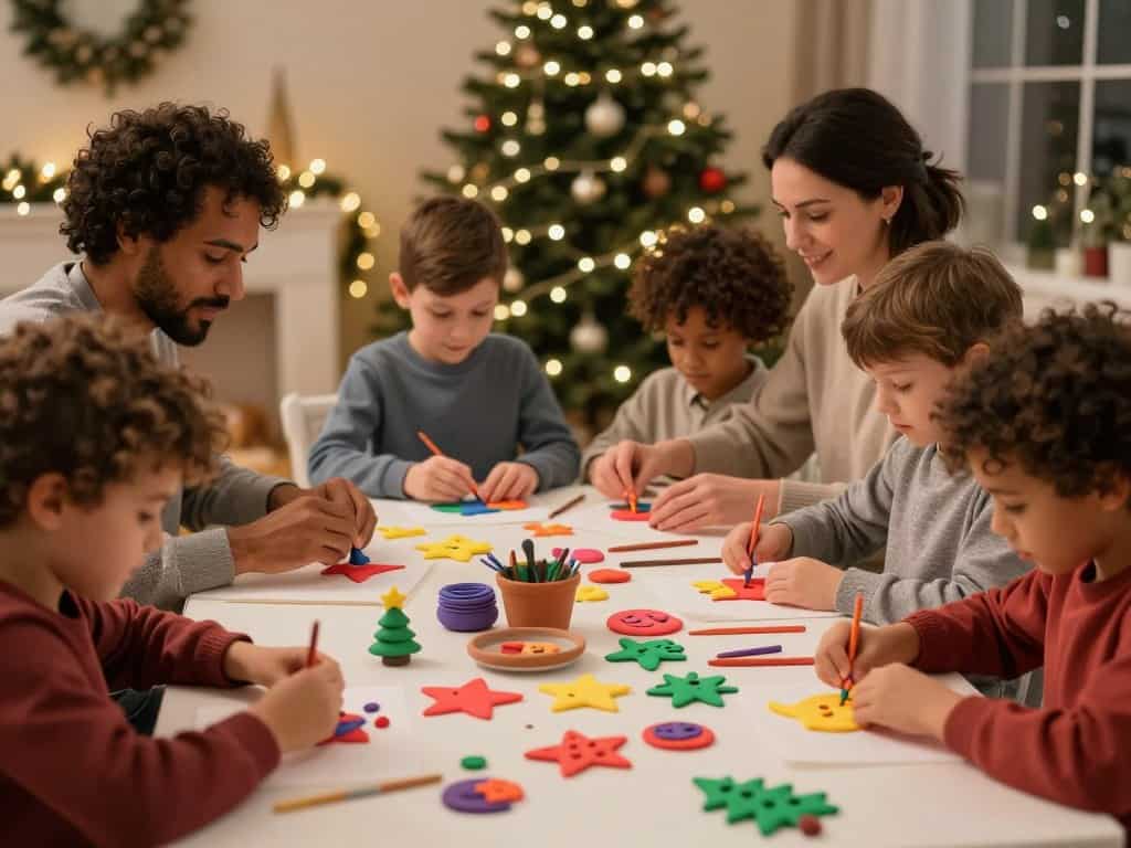 Weihnachten kneten mit Kindern und Familie