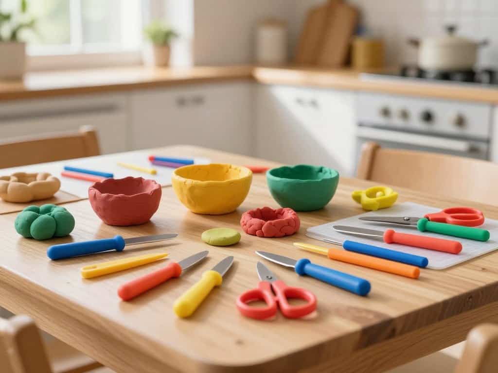 Werkzeuge für Kneteprojekte aus dem Haushalt